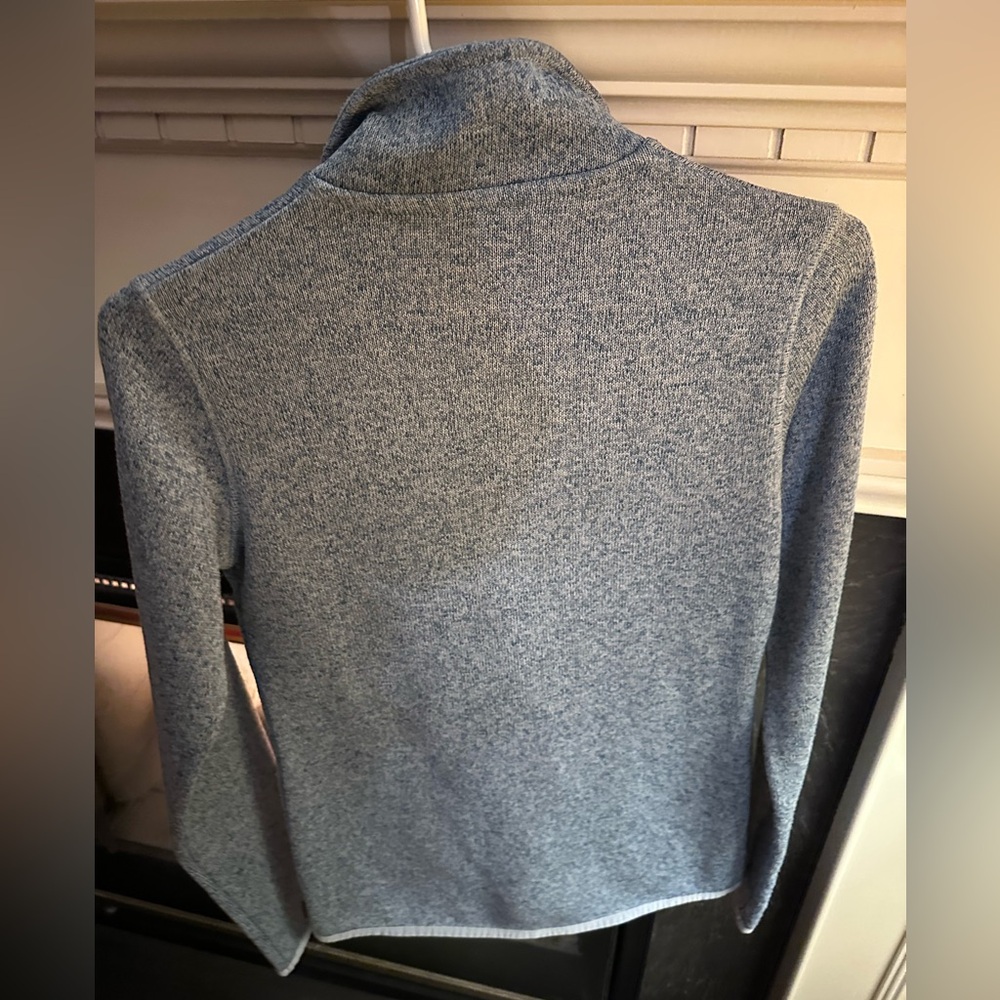 Eddie Bauer Heathered Blue Zip-Up Jacket - Picture 3 of 3